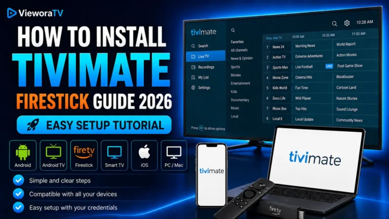 TiviMate Firestick setup guide for VieworaTV IPTV users in 2026